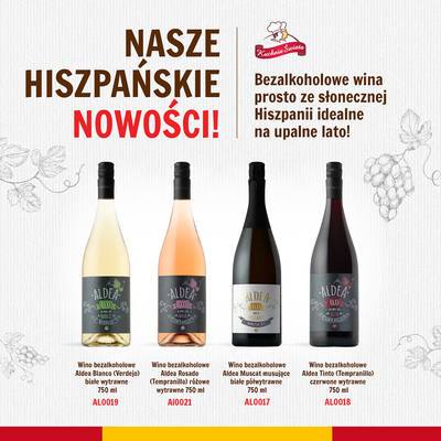 Bezalkoholowe hiszpańskie wina ALDEA 12.07.2024 reklama FB